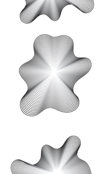 Abstract Curved Patterns With Gradient Effects and Symmetrical Lines vector