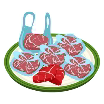 Meat for Eid Al adha illustration vector