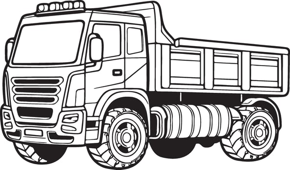 Gravel Truck Illustration. vector