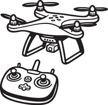 Camera Drone Illustration. vector