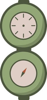 Analog Military Compass vector
