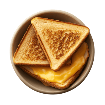 Hot Melted Cheese Sandwich On Transparent Background png