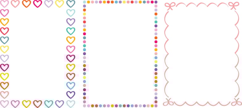 colorful frames set vector