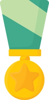 Simple Bronze Medal vector