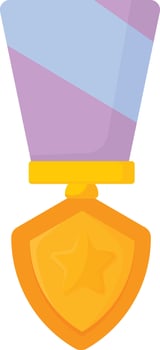 Detailed Gold Pendant vector
