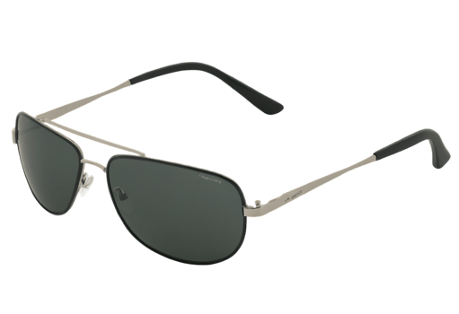 Sunglasses with metal arms and a black frame png