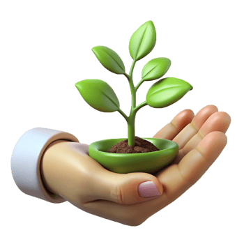 3D Icon of Hand Planting png