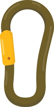 Green Locking Carabiner vector