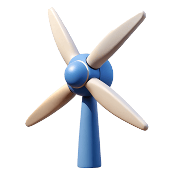 3D Wind Turbine Icon png