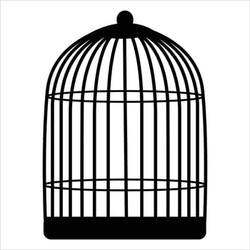 Birdcage Illustration on white background vector