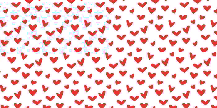 scatter seamless pattern with love in red color vector