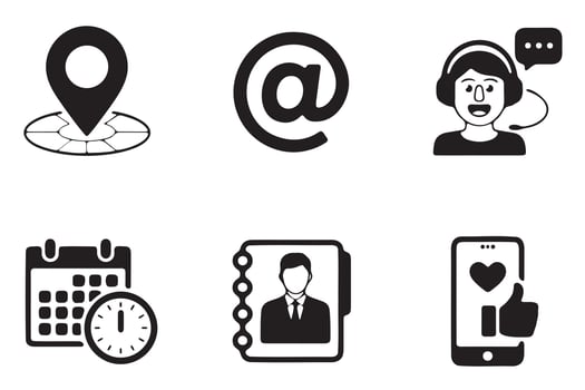 Essential Communication and Contact Icons Set vector