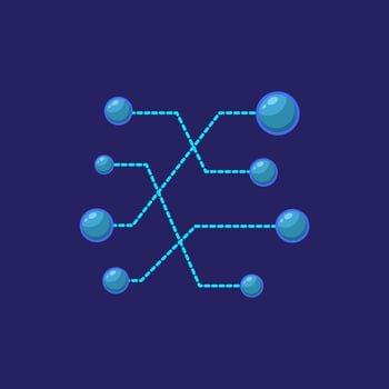 illustration of a neural network with interconnected nodes technology presentations data science projects and digital innovation themes Scalable and editable for various digital and print uses vector
