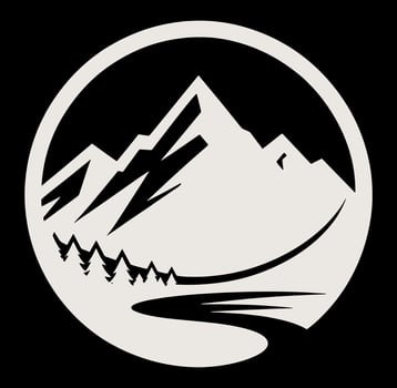 Mountain landscape illustration on a background. vector