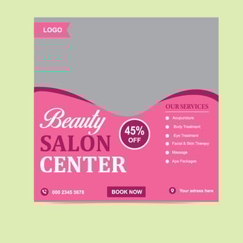 Chic Hair And Beauty Salon Social Media Templates for Stylish Promotions vector