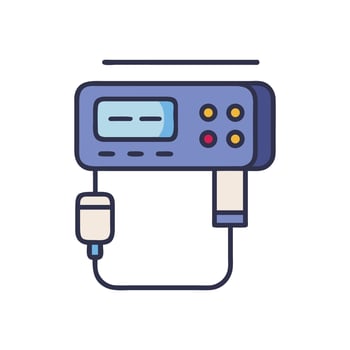 IV Infusion Pump Illustration for Medical Devices vector