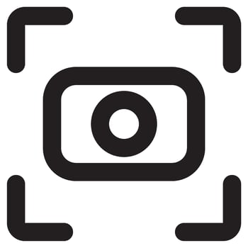 A camera icon on a white background vector