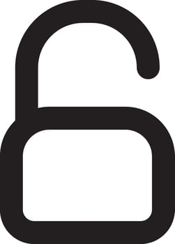 A black and white image of a lock with a key vector