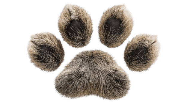 Animal Paw Imprint Texture for Wildlife and Adventure Branding isolated on transparent background png