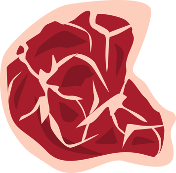 Butchered raw meat png