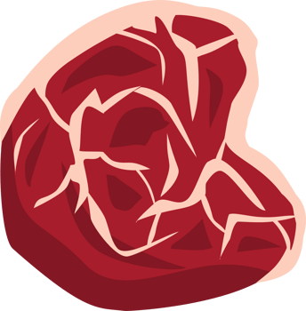 Uncooked red meat png