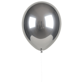 Silver balloon in sky png