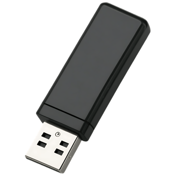 Usb flash drive with a black cover png
