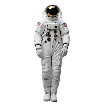 An astronaut in a white space suit png
