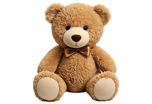 A brown teddy bear with a bow tie png