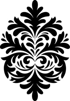 Elegant Symmetrical Black Ornamental Flourish Design vector