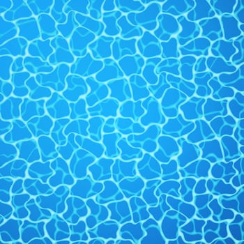 Blue water background. Seamless blue ripples pattern. Water pool texture bottom background. illustration vector