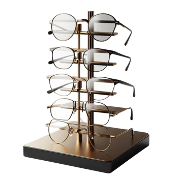 Wooden Eyewear Display Stand png