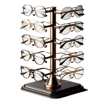 Eyeglass Display Stand with Multiple Glasses png