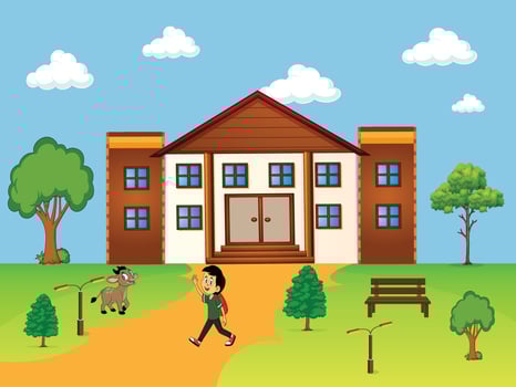 House design for animation vector