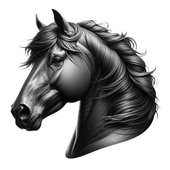 Black Horse Sculpture png