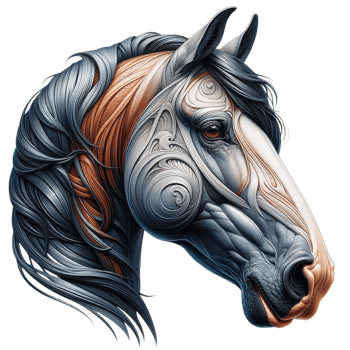 Realistic Horse Head Artwork png