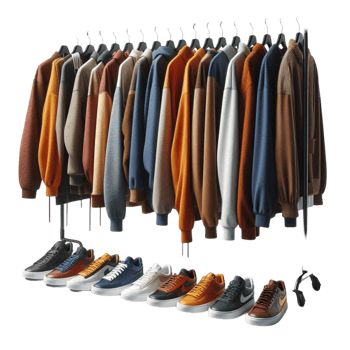 Hanging Brown and Black Leather Jackets png