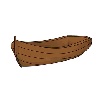 Summer wooden boat vector