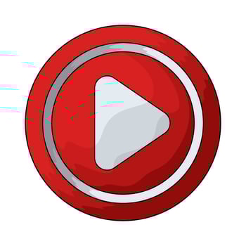 red play button vector