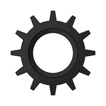 black settings illustration vector