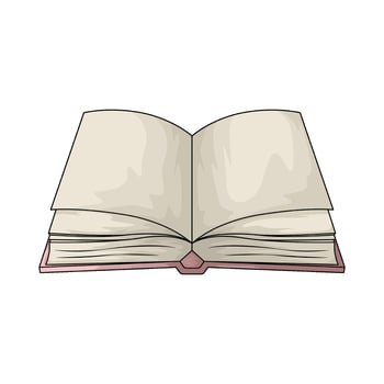 illustration of open empty book vector