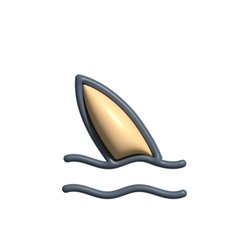 3D Render of Surfing Board Icon Water Sports and Surfing Symbol png
