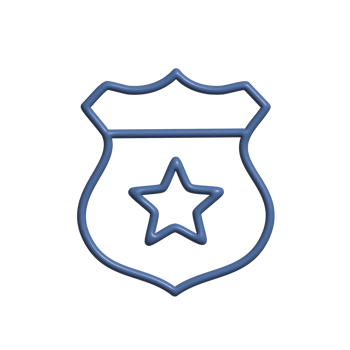 Modern 3D Police Icon Crime Prevention, Authority, and Protection Design png