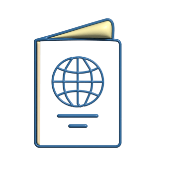 Modern 3D Passport Icon Visa, Immigration, and Traveler Identity Design png