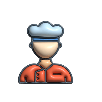 3D Chef Gourmet, Kitchen Tools, and Food Preparation Concept png
