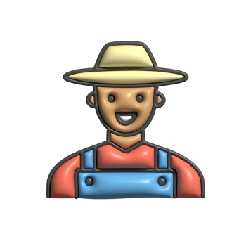 Modern 3D Breeder Icon Animal Husbandry, Breeding Process, and Farm Management Design png