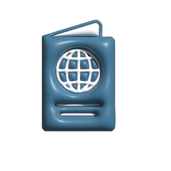 3D Passport Global Travel, Documentation, and Tourism Concept png