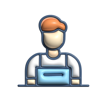 Modern 3D Barista Icon Espresso, Latte Art, and Coffee Design png