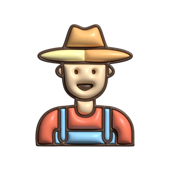 3D Render of Breeder Icon Animal Breeding, Livestock, and Farming Industry Symbol png