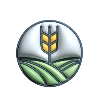Modern 3D Wheat Field Icon Nature, Rural Landscape, and Farming Design png